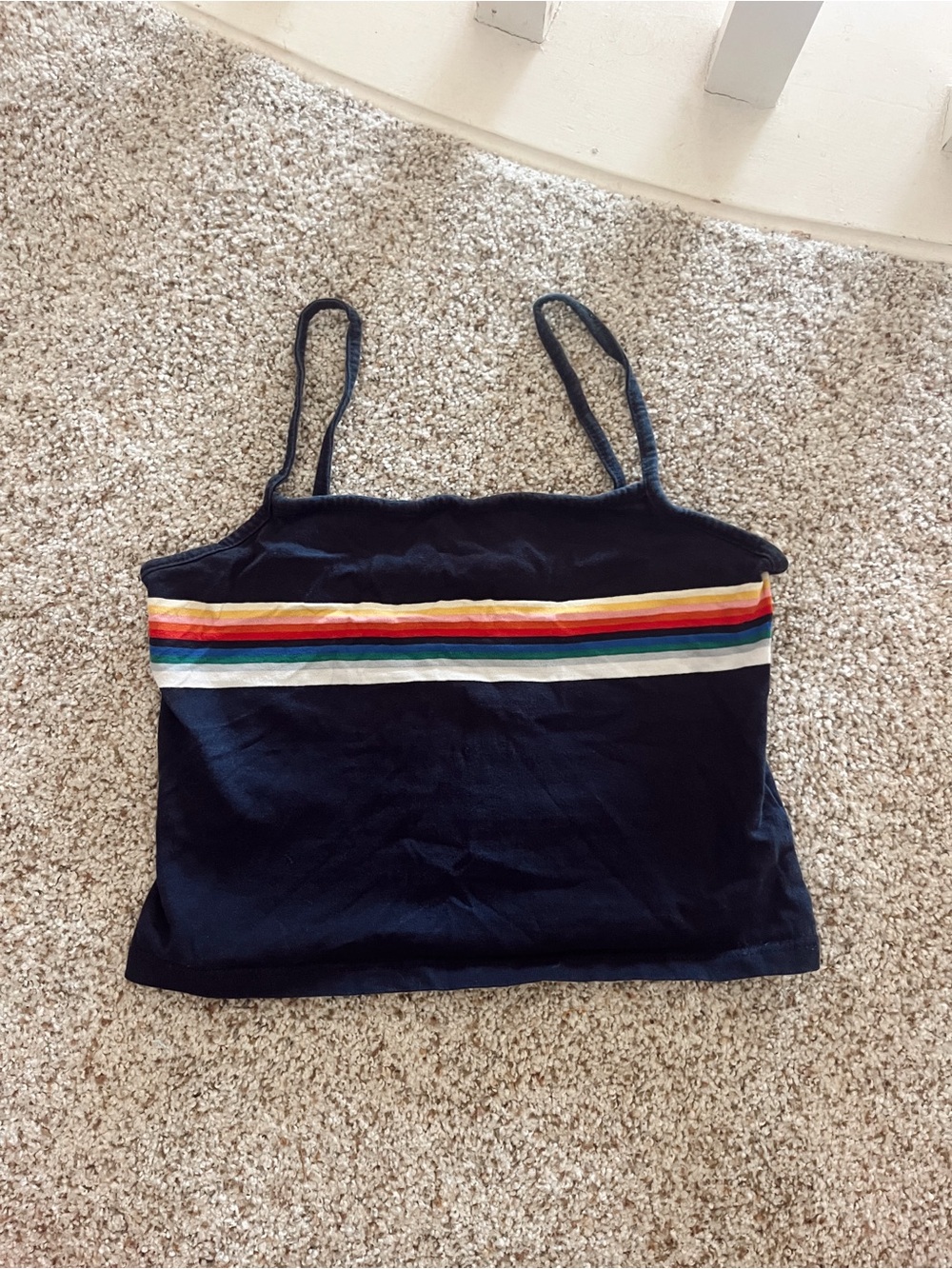 Y2K Rainbow Stripe Cami Tank Top